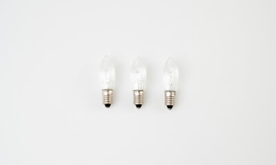 Ersatztoplampe LED E10, klar/geriffelt