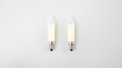 Ersatzschaftlam. 2er LED,E14,klar/elfenbein,PVC