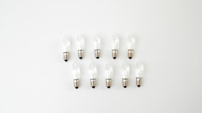 Ersatztoplampen LED E10,klar,geriffelt