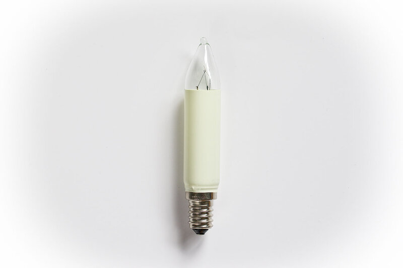 Ersatzschaftlampe E14,klar,elfenbein