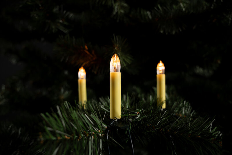Innenlichterkette LED Toplampe E10, geriffelt, klar