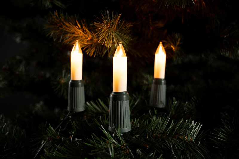 Aussenlichterkette Mehrfach LED Schaftlam.E14