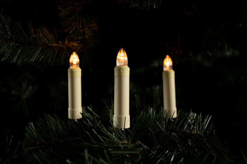 Aussenlichterkette LED Toplam.,E10,geriffelt,klar