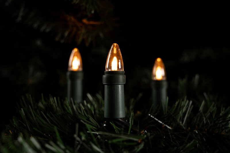 Aussenlichterkette LED Toplampe E10, glatt, klar