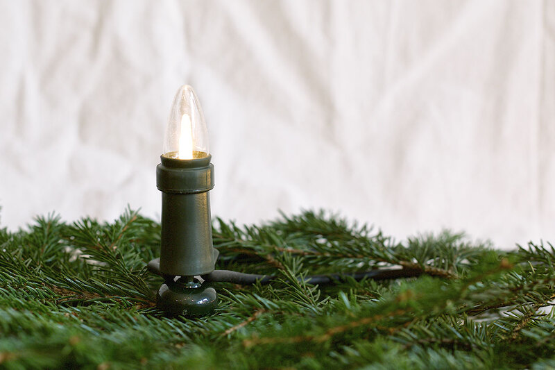 Aussenlichterkette LED Toplampe E10, glatt, klar