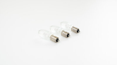 Ersatztoplampe LED E10, klar/geriffelt